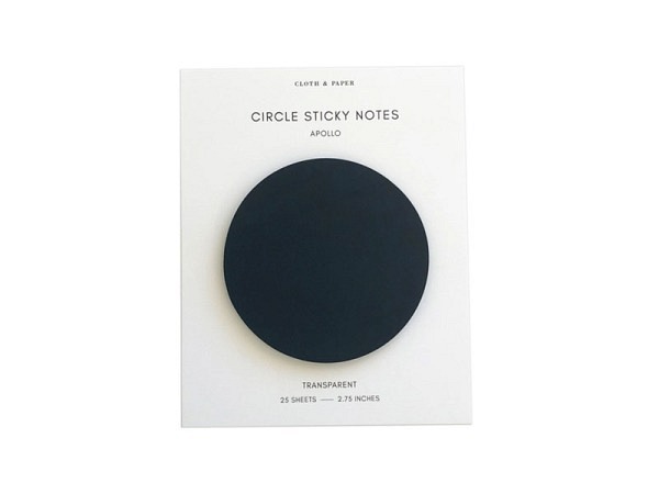 Haftnotizen Cloth Paper Circle Sticky Notes transparent Schwarz