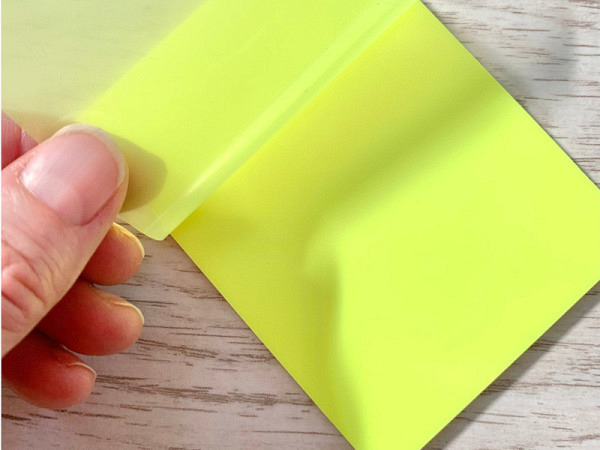 Haftnotizen Apli transparent 75x75mm neongelb