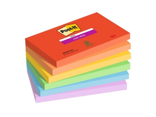 Haftnotizen Post-it Super Sticky 127x76mm Playful