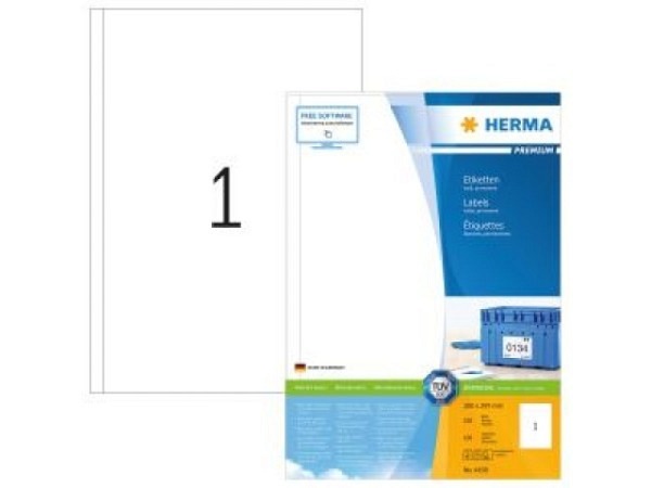 Etiketten Herma Premium A4, permanent 200x297mm, weiss