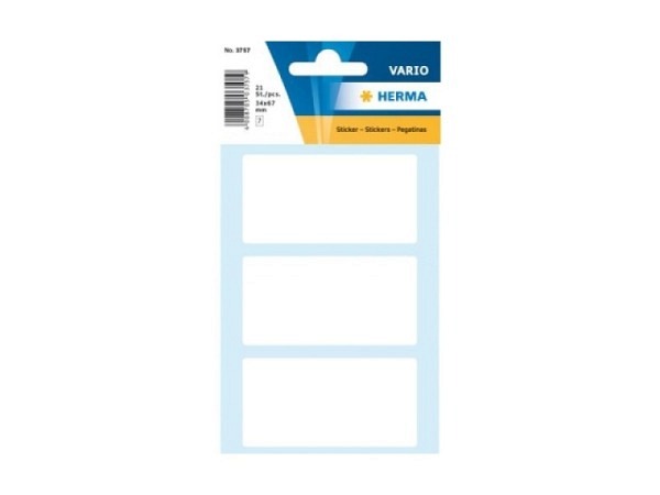 Etiketten Herma Kleinpackungen, permanent, 34x67mm, weiss