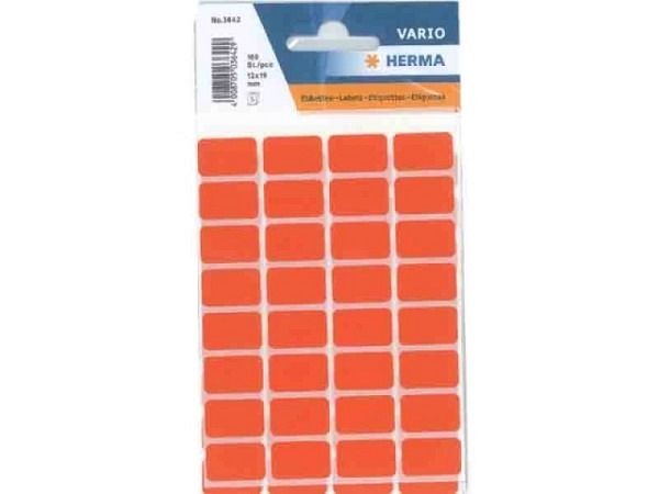 Etiketten Herma Kleinpackungen, permanent, 12x18mm, rot