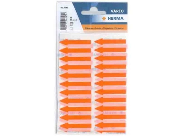 Etiketten Herma, Kleinpackung, Textetiketten, Pfeile neonrot