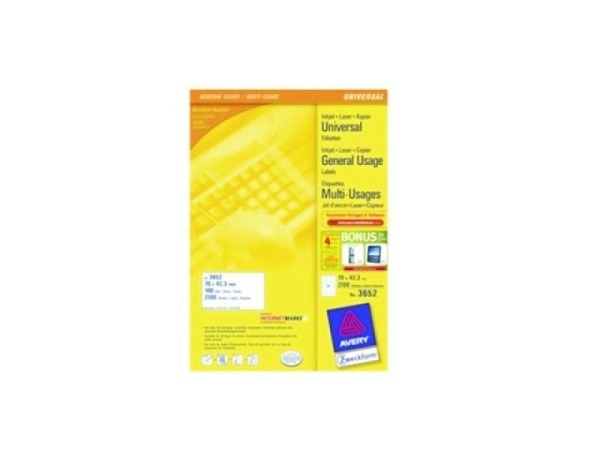 Etiketten Zweckform 67,7x97mm, weiss Originalnummer 3660 A4