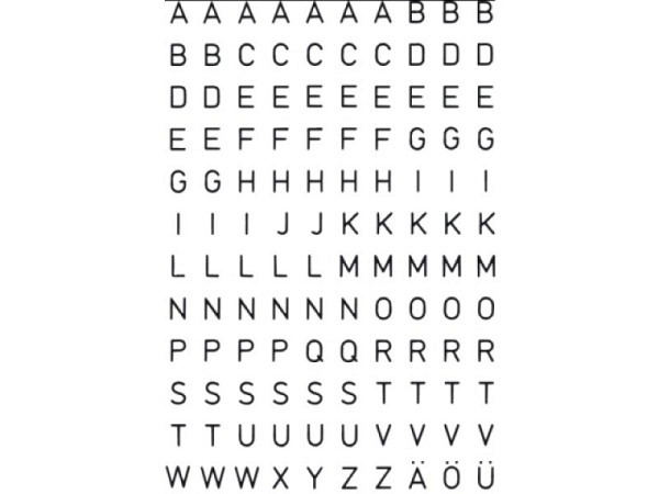 Buchstaben Herma Sticker A-Z 5mm hoch schwarz