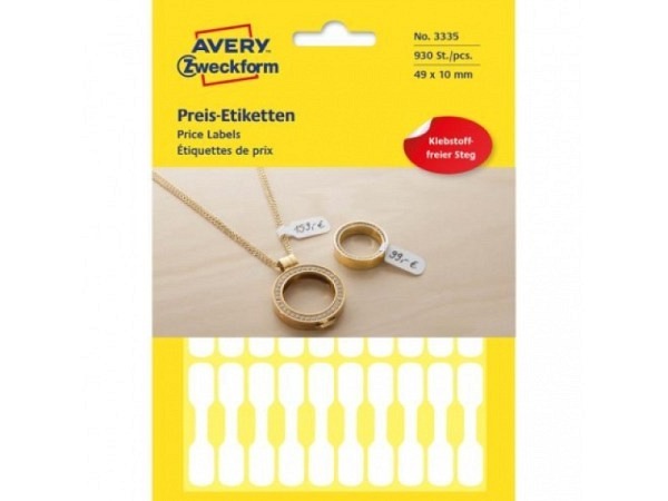 Etiketten Zweckform Büropackung, 10x49mm, weiss
