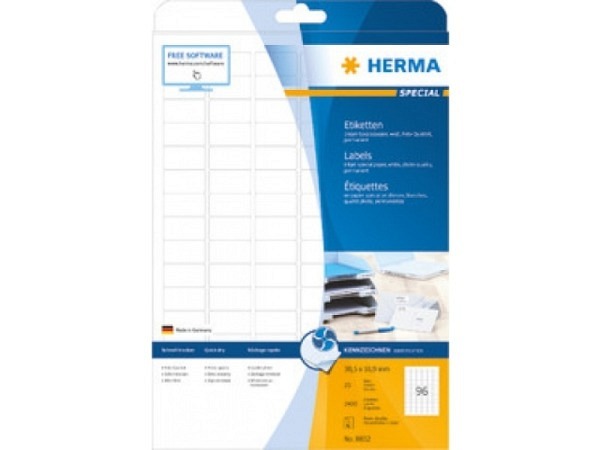 Etiketten Herma Inkjet-Etiketten A4 Photo-Quality, 16,9x39,5