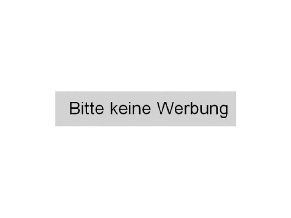Briefkastenschild Bitte keine Werbung, schwarz graviert