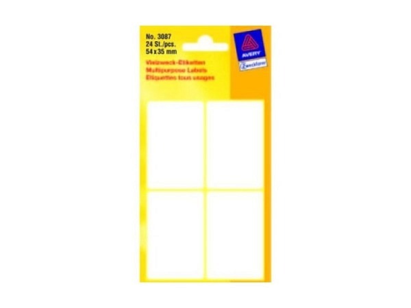 Etiketten Zweckform Kleinpackung, permanent, 32x54mm, weiss