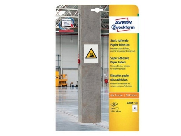 Etiketten Zweckform 48x105mm weiss
