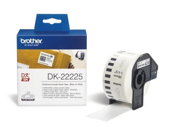 Etiketten Brother Originalnummer DK-22225 38mmx30,5m endlos