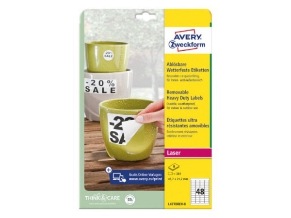Etiketten Zweckform 21,2x45,7mm