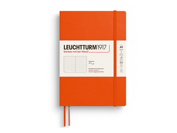 Notizbuch Leuchtturm Medium punktkariert Softcover Pumpkin