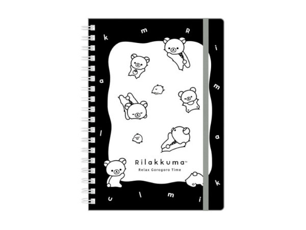 Notizheft San-X Rilakkuma B6 schwarz liniert