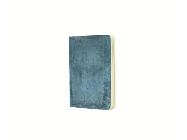 Notizheft Paperblanks Cahier Klapp-Version aus Faux-Leder, Rivierablau Schlicht, A6, liniert