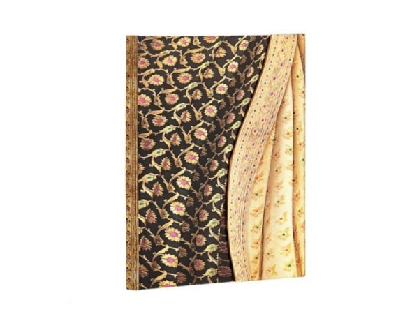 Notizbuch Paperblanks Varanasi-Seiden Siyah, Midi 13x18cm, liniert