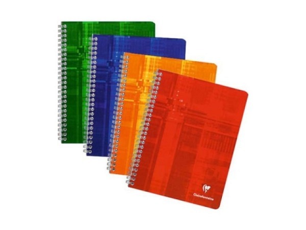 Heft Clairefontaine 17x22cm farbig sortiert 4mm kariert