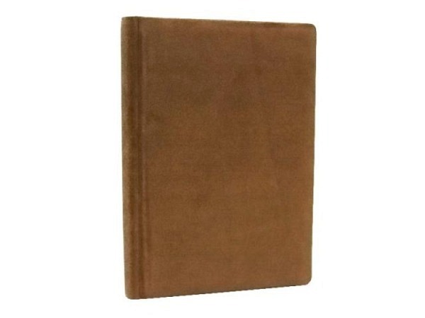 Notizbuch Vera Donna Vesuv Wildleder mocca 145x210mm, 224 Seiten