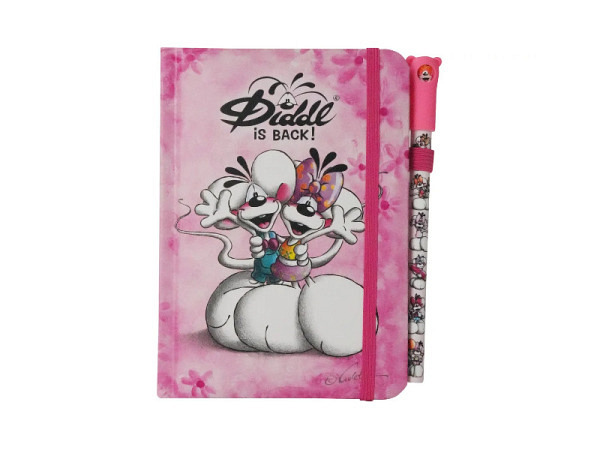 Notizbuch Diddl A6 mit Stift rosa