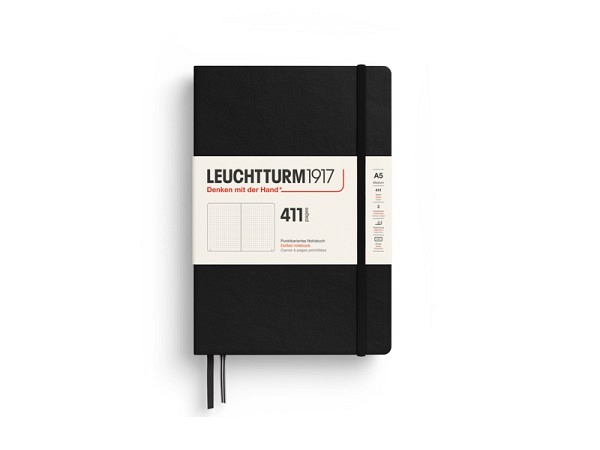Notizbuch Leuchtturm 411 A5 Medium Hardcover schwarz