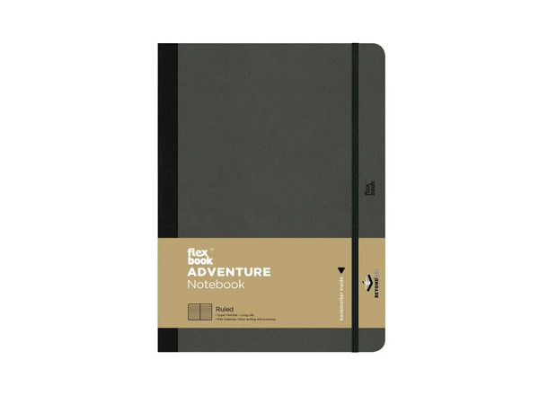 Notizbuch Flexbook Adventure 13x21cm Off-Schwarz