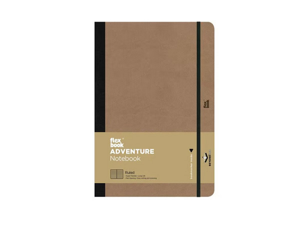 Notizbuch Flexbook Adventure 17x24cm liniert Camel