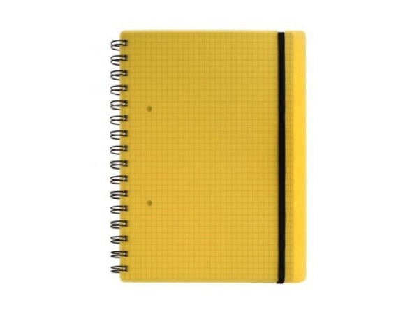 Heft Kolma Easy Spiralbindung A5 5mm kariert 100Blatt gelb