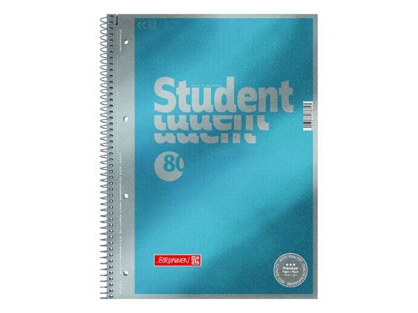 Heft Brunnen Collegeblock Premium Student A4 punktkariert blau