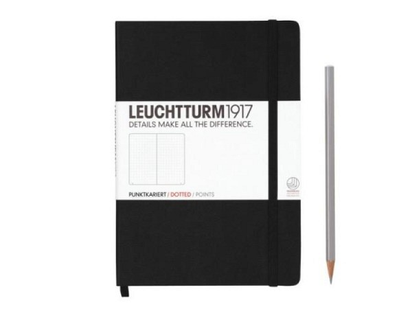 Notizbuch Leuchtturm Edition120 medium punktkariert dotted Schwarz 145x210mm Hardcover