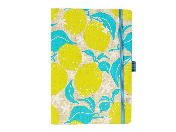 Notizbuch Artebene A5 Zitrus gelb blau punktkariert