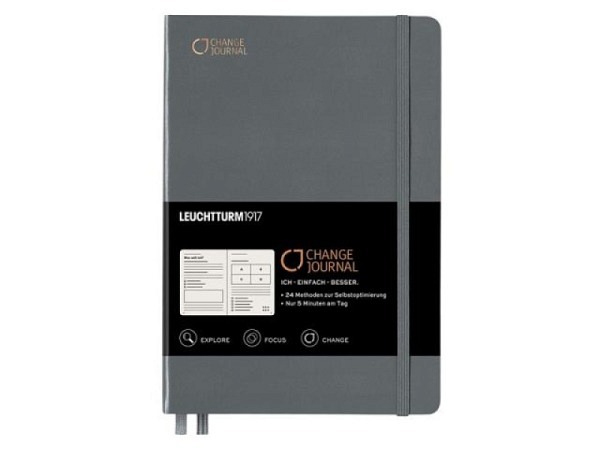 Notizbuch Leuchtturm Change Journal anthrazit