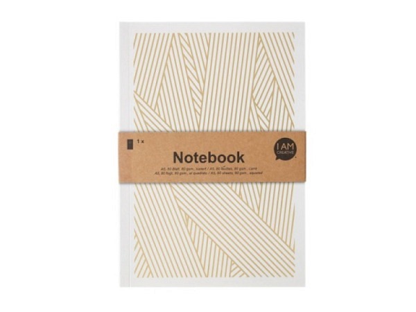 Notizheft I am creative gold/grau A5