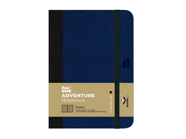 Notizbuch Flexbook Adventure 9x14cm liniert Royal Blue