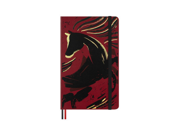Notizbuch Moleskine Hardcover Large A5 Year of the Horse Holzschnitt liniert