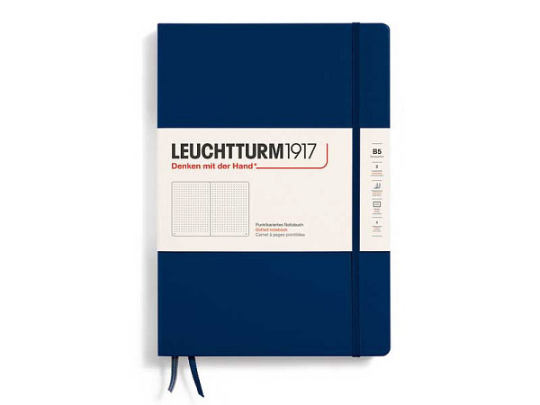 Notizbuch Leuchtturm Composition B5  punktkariert Marine Hardcover