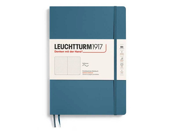 Notizbuch Leuchtturm Composition punktkariert Stone Blue Softcover