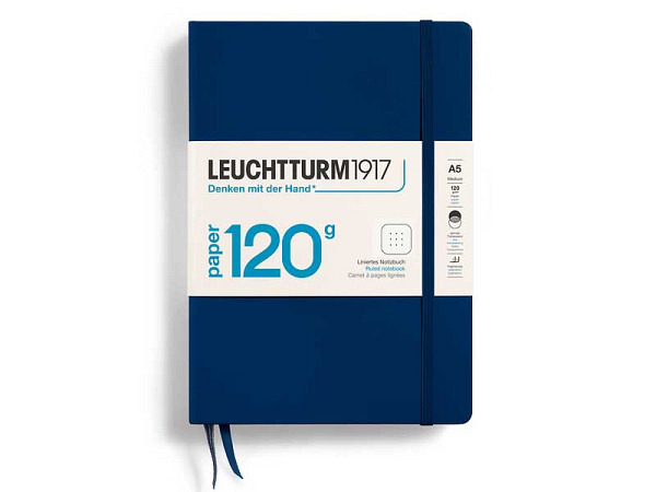 Notizbuch Leuchtturm Edition120 medium punktkariert Marine 145x210mm Hardcover