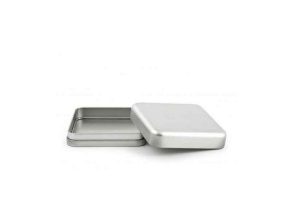 Dose Blech quadratisch 120x120mm mit abgerundete..