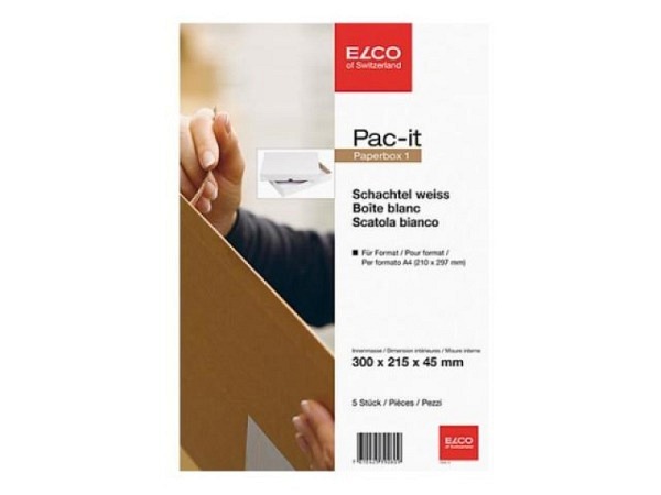 Schachtel Elco Pac-it Falt- und Aufrichtschachtel A4 weiss