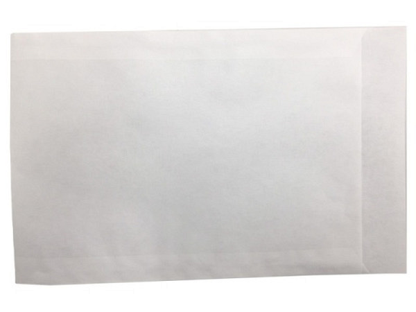Flachbeutel Kraftpapier weiss 11,5x16cm