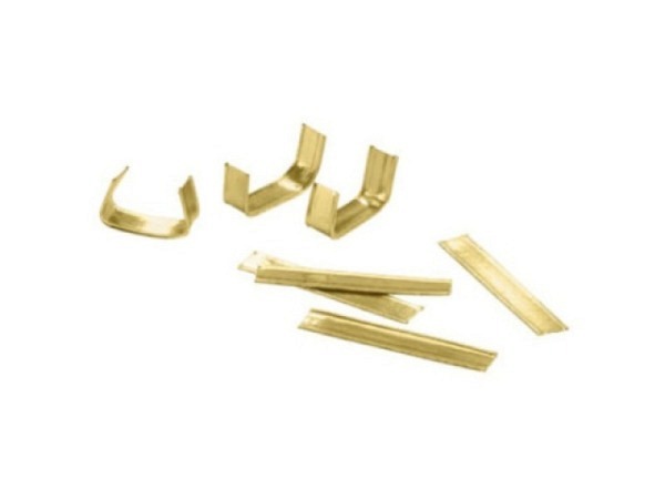 Verschluss Folia für Cellophanbeutel Verschlussclip 25 Stk gold 3cm lang