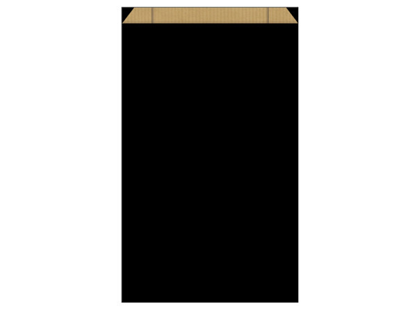 Flachbeutel Beamount Kraftpapier Schwarz 16x8x27cm