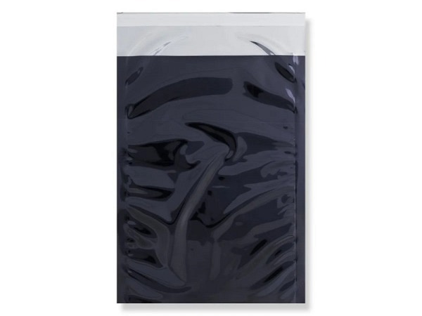 Versandtasche metallic schwarz 22,9x16,2cm