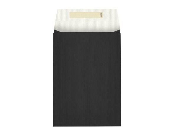 Flachbeutel Stewo Uni schwarz 17,5x4x25cm