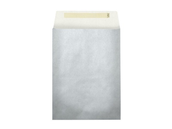 Flachbeutel Stewo Uni silber 22x5x30x6cm