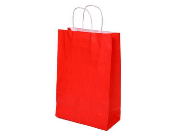 Tragtasche Papier Colorati rot 22x29x10cm
