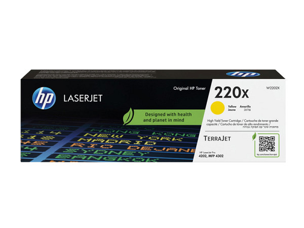 Toner HP 220X yellow, CLJ Pro 4202/MFP4302