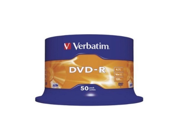 DVD Rohling Verbatim DVD-R Spindel 50Stk, 4.7GB 1-16x