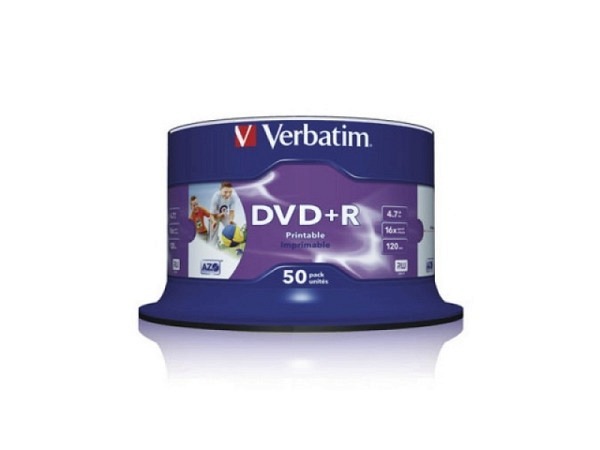 DVD Rohling Verbatim DVD+R Spindel 50Stk, 4.7GB 1-16x weiss