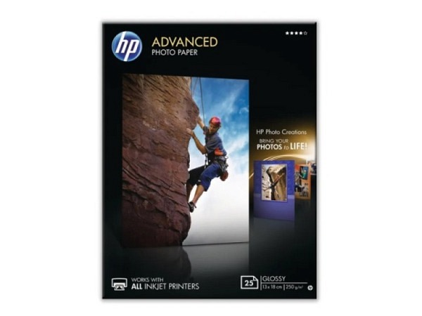 Papier HP Fotopapier Advanced Glossy 13x18cm, 250g/qm